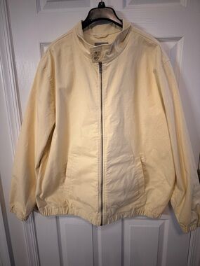 Gap Yellow Windbreaker Jacket Mens XL Lightweight Zip Up Casual Spring Coat